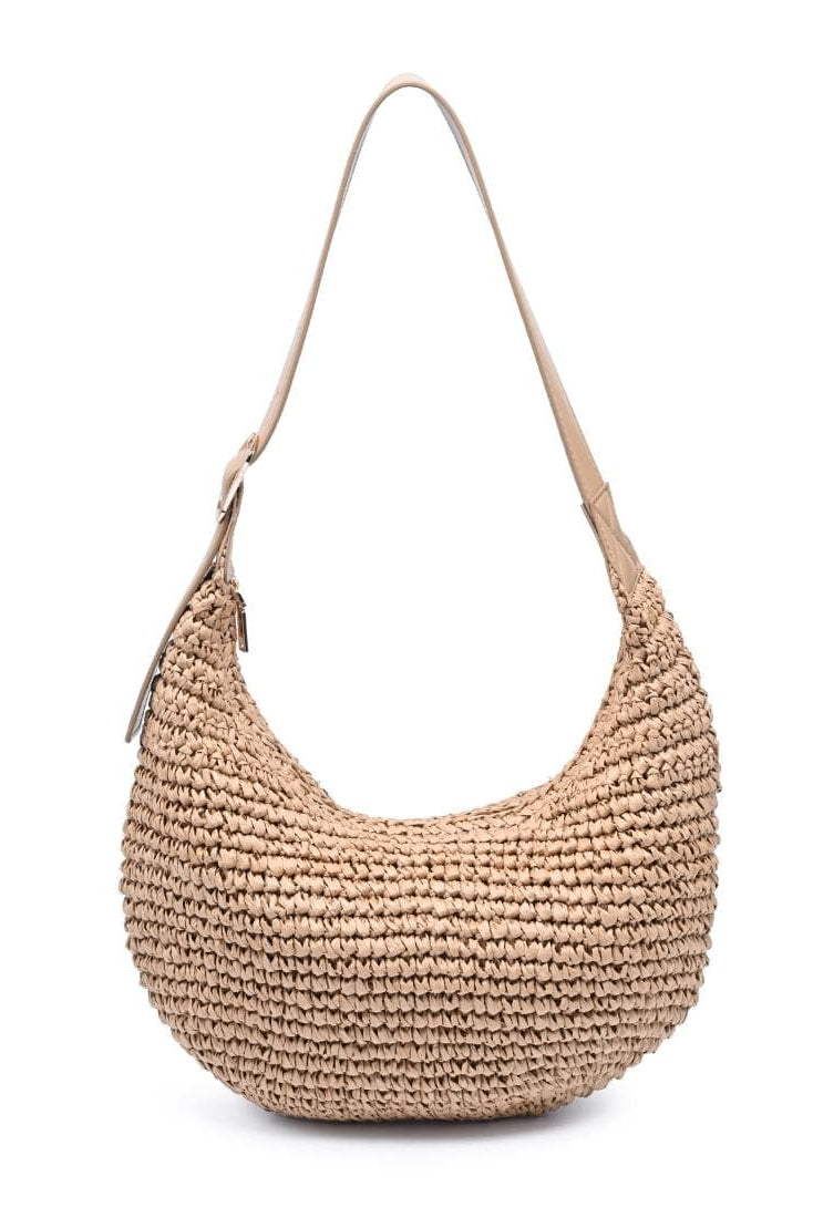 62675 Jasmine Straw Hobo Bag - MiMi Wholesale