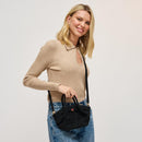 63032 Selena Faux Suede Mini Tote/Crossbody Bag - MiMi Wholesale