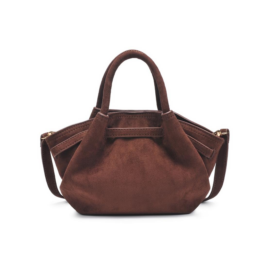 63032 Selena Faux Suede Mini Tote/Crossbody Bag - MiMi Wholesale