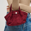63032 Selena Faux Suede Mini Tote/Crossbody Bag - MiMi Wholesale