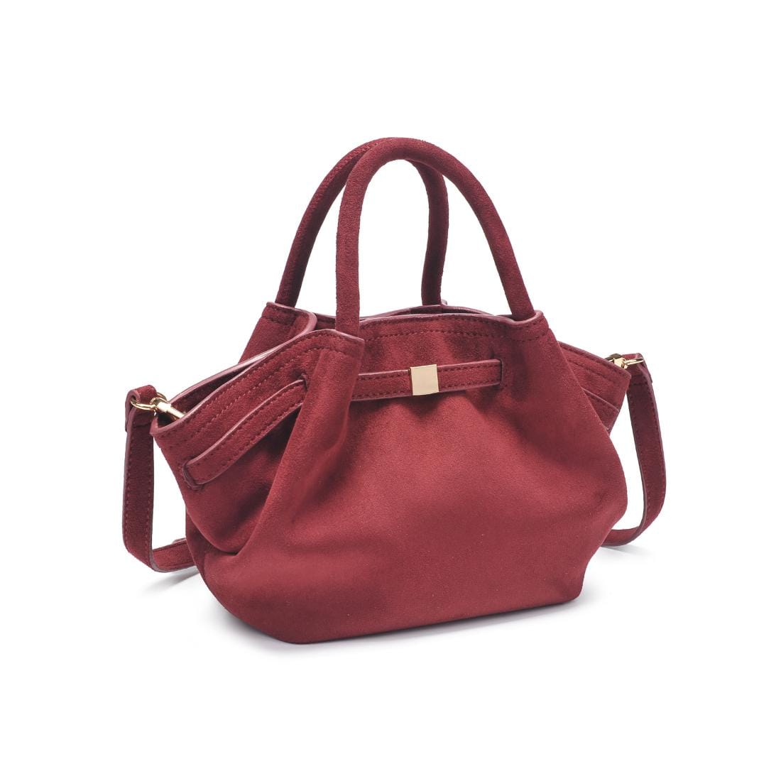 63032 Selena Faux Suede Mini Tote/Crossbody Bag - MiMi Wholesale
