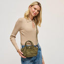 63032 Selena Faux Suede Mini Tote/Crossbody Bag - MiMi Wholesale