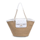 63341 Landon Straw Tote Bag - MiMi Wholesale
