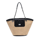 63341 Landon Straw Tote Bag - MiMi Wholesale