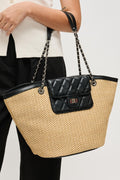 63341 Landon Straw Tote Bag - MiMi Wholesale