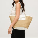 63341 Landon Straw Tote Bag - MiMi Wholesale