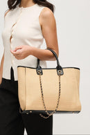 63344 Jaxon Straw Tote Bag - MiMi Wholesale