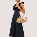 64261 Whale Woven Clutch