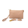 7050 Kathy Woven Three Compartment Clutch/Crossbody Bag - MiMi Wholesale