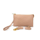 7050 Kathy Woven Three Compartment Clutch/Crossbody Bag - MiMi Wholesale