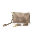 7050 Kathy Woven Three Compartment Clutch/Crossbody Bag - MiMi Wholesale