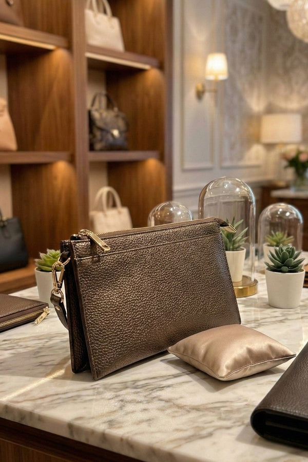 7070 Jaylene Three Compartments Crossbody Bag - MiMi Wholesale