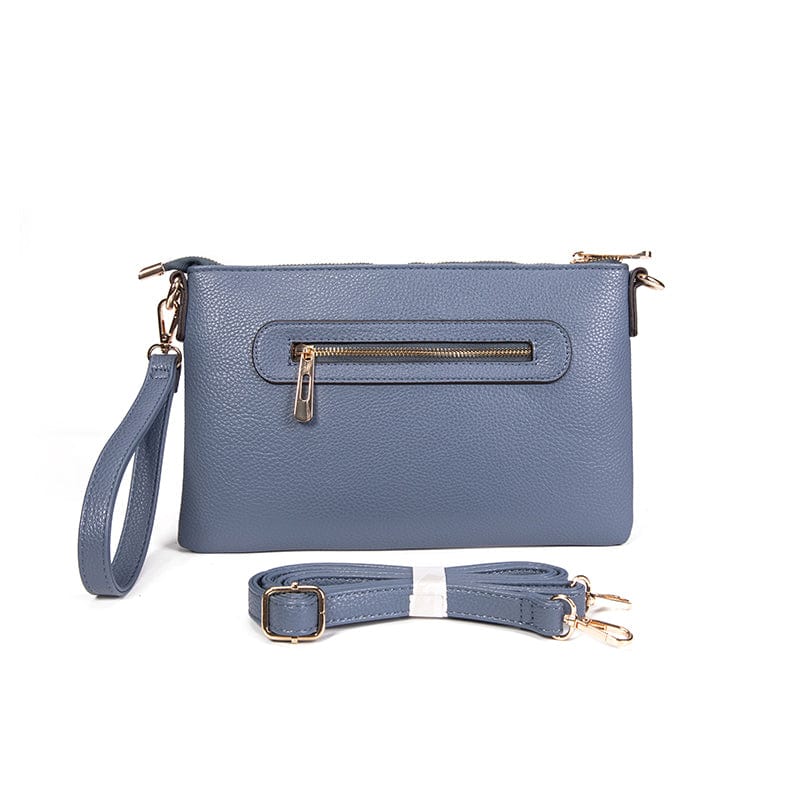 8623 N8263 Ellen Three Compartment Wristlet Fashion Clutch/Crossbody - MiMi Wholesale