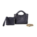 9043 Stella Woven Mini Tote Crossbody & Matching Wristlet - MiMi Wholesale