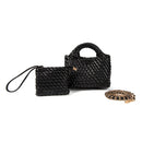 9043 Stella Woven Mini Tote Crossbody & Matching Wristlet