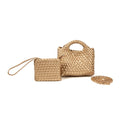 9043 Stella Woven Mini Tote Crossbody & Matching Wristlet
