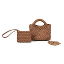 9043 Stella Woven Mini Tote Crossbody & Matching Wristlet