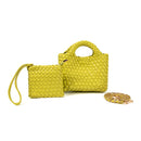 9043 Stella Woven Mini Tote Crossbody & Matching Wristlet