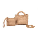 9043 Stella Woven Mini Tote Crossbody & Matching Wristlet