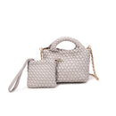 9043 Stella Woven Mini Tote Crossbody & Matching Wristlet