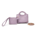 9043 Stella Woven Mini Tote Crossbody & Matching Wristlet