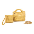 9043 Stella Woven Mini Tote Crossbody & Matching Wristlet