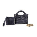 9043 Stella Woven Mini Tote Crossbody & Matching Wristlet