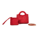 9043 Stella Woven Mini Tote Crossbody & Matching Wristlet