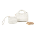 9043 Stella Woven Mini Tote Crossbody & Matching Wristlet