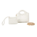 9043 Stella Woven Mini Tote Crossbody & Matching Wristlet