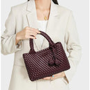 9045 Daya Mini Woven Tote Bag w/ Monkey Fist Bag Charm - MiMi Wholesale