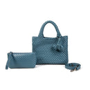 9045 Daya Mini Woven Tote Bag w/ Monkey Fist Bag Charm - MiMi Wholesale