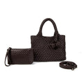 9045 Daya Mini Woven Tote Bag w/ Monkey Fist Bag Charm - MiMi Wholesale