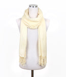 A27 Solid Crinkle Fringe Scarf