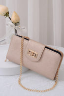 AD041 Turn Lock Crossbody Wallet