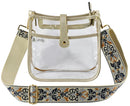 AD770T Jeanette Clear Crossbody Bag With Guitar Strap