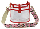 AD770T Jeanette Clear Crossbody Bag With Guitar Strap