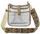 AD770T Jeanette Clear Crossbody Bag With Guitar Strap