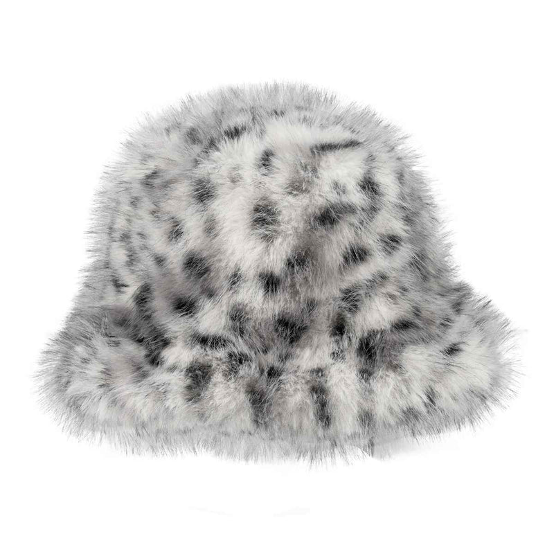 BKC0076 Faux Fur Leopard Bucket Hat
