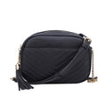 WU121 Lindsay Double Zip Chevron Crossbody Bag