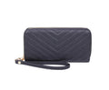 QA0012 Avery Double Zip Around Wristlet Wallet