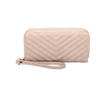 QA0012 Avery Double Zip Around Wristlet Wallet