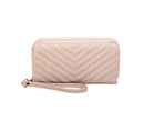 QA0012 Avery Double Zip Around Wristlet Wallet