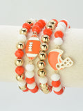 CB2301 Game Day Football Helmet Charm Bracelet