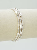 CB2346 3 Piece Metal Bead with CCB Stretch Bracelet