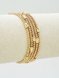 CB2347 5 Piece Metal Bead with CCB Stretch Bracelet