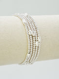 CB2347 5 Piece Metal Bead with CCB Stretch Bracelet