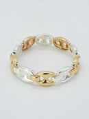 CB2352 Metal Link Stretch Bracelet