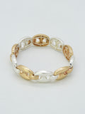 CB2352 Metal Link Stretch Bracelet