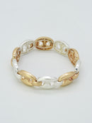 CB2352 Metal Link Stretch Bracelet